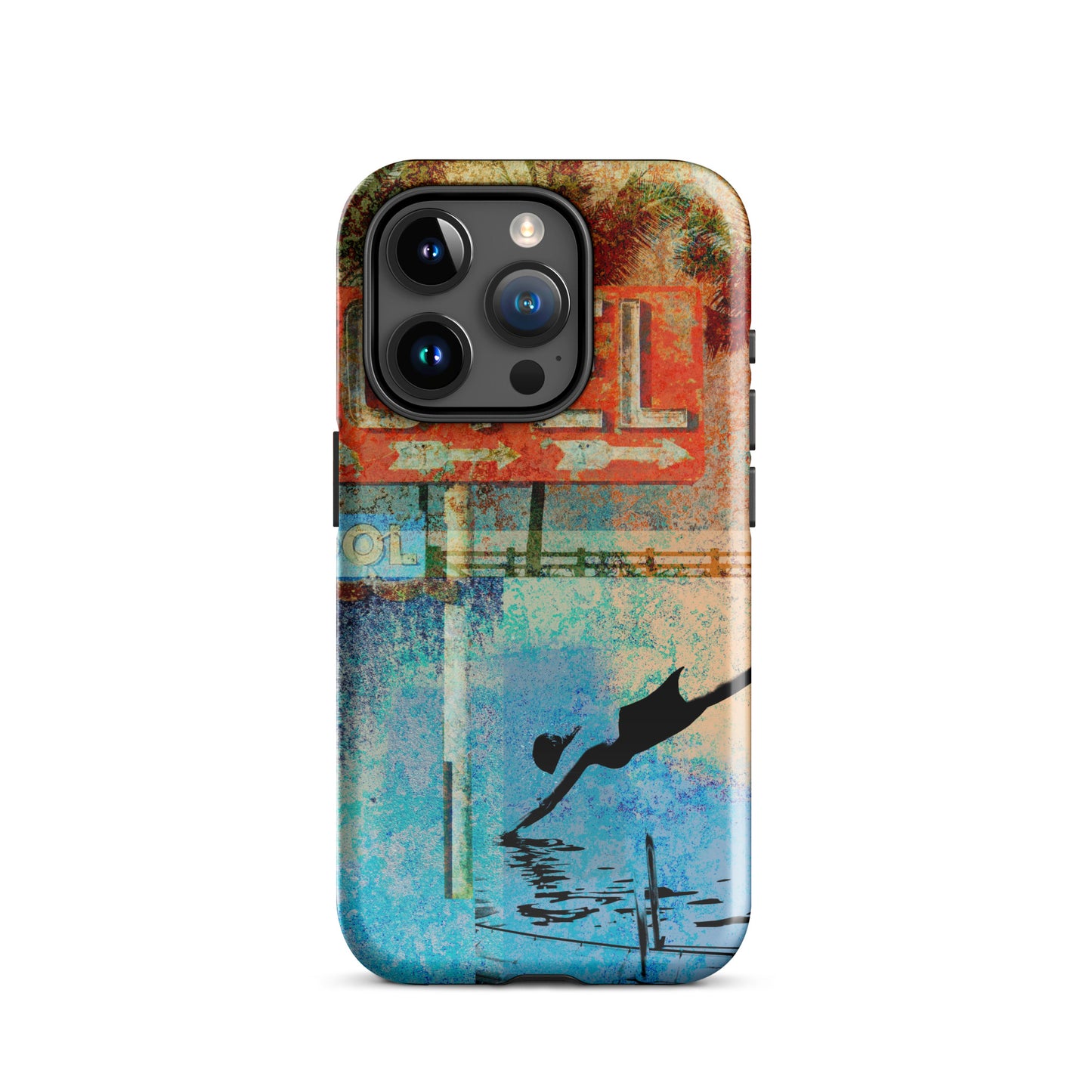 1051: Motel Dive, Route 66 Series, Abstract Tough Case for iPhone® (for models 11-15)