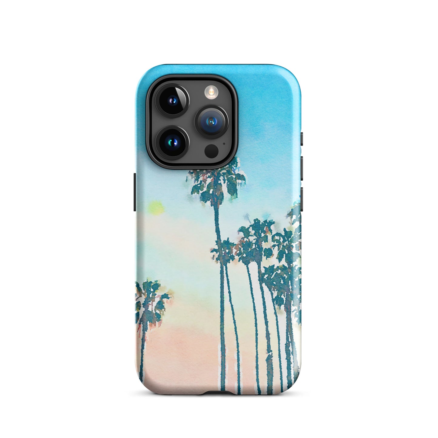 1002: Beach Life Palm Trees Tough Case for iPhone® (for models 11-15)