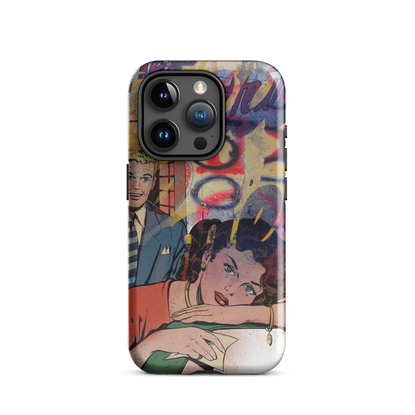 1048: Neon Love Series Tough Case for iPhone® (for models 11-15)