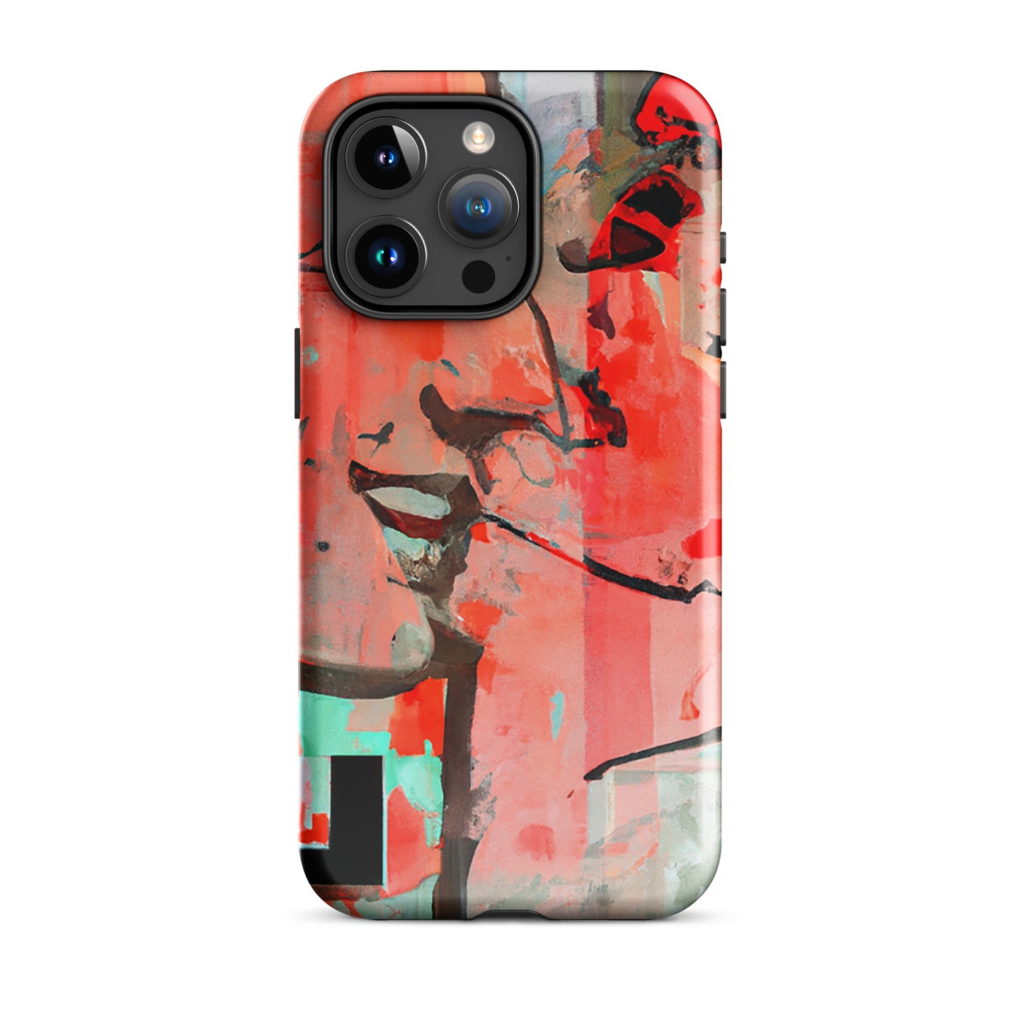 1032: Neon Love Series Tough Case for iPhone® (for models 11-15)