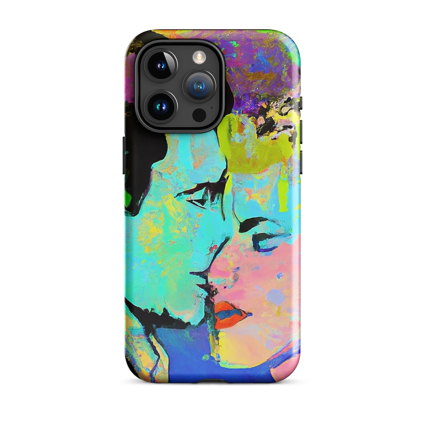 1039: Neon Love Series Tough Case for iPhone® (for models 11-15)