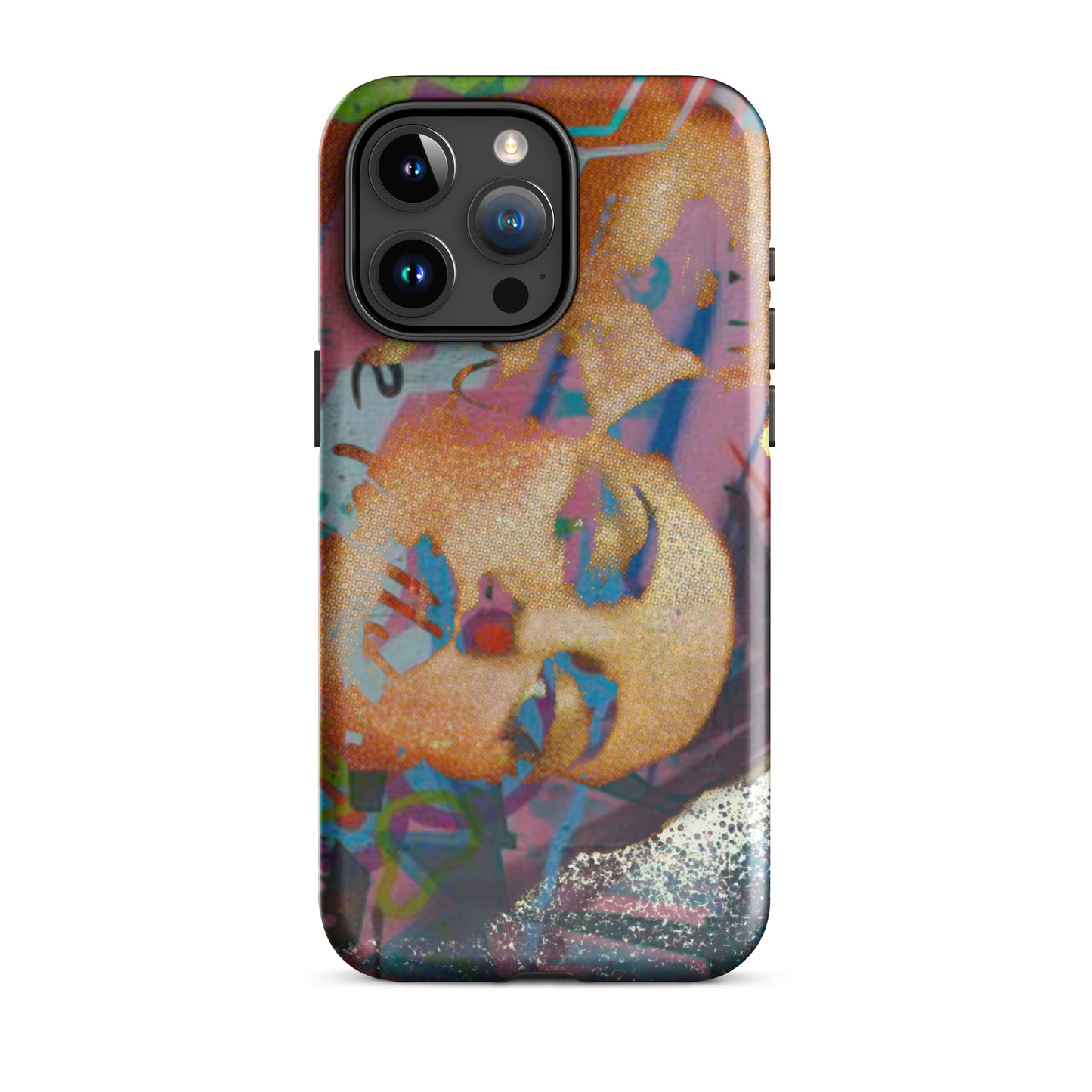 1043: Neon Love Series Tough Case for iPhone® (for models 11-15)