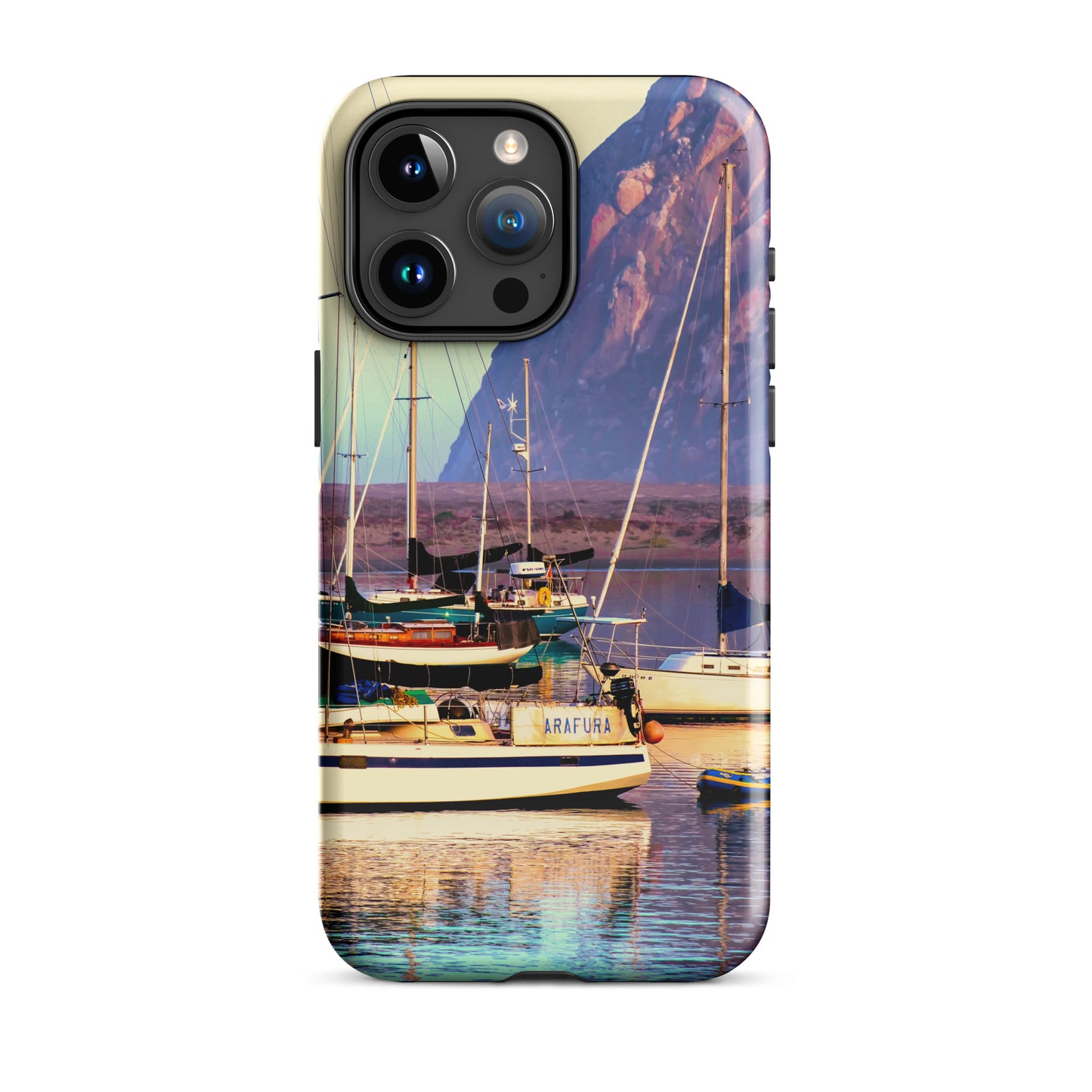 1054: Sailboats Morro Bay California Photo Tough Case for iPhone® (for models 11-15)