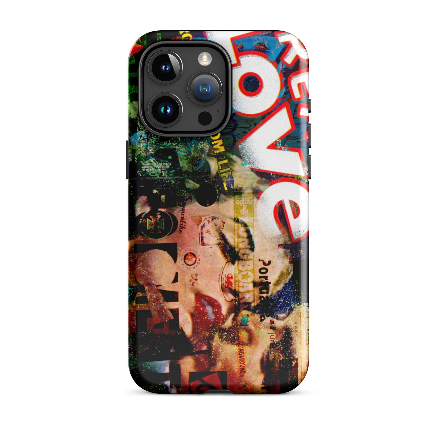 1044: Neon Love Series Tough Case for iPhone® (for models 11-15)