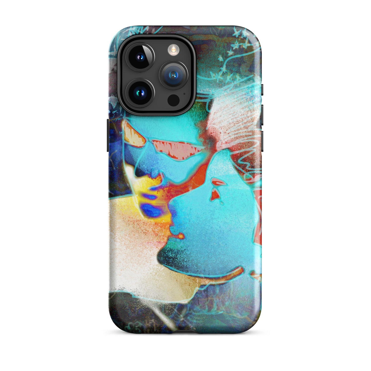 1047: Neon Love Series Tough Case for iPhone® (for models 11-15)