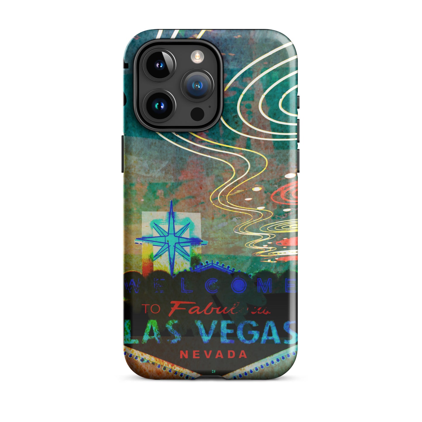 1067: Vegas Aces, Abstract, Tough Case for iPhone® (for models 11-15)