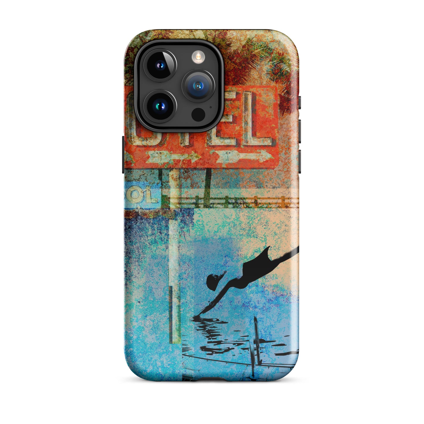 1051: Motel Dive, Route 66 Series, Abstract Tough Case for iPhone® (for models 11-15)