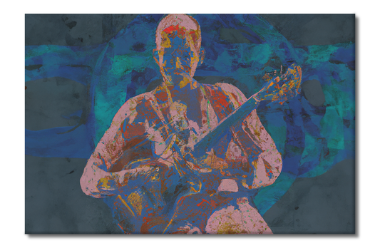 Playing Guitar, Portraits, Digital Art, Canvas Print, High Quality Image, For Home Decor & Interior Design