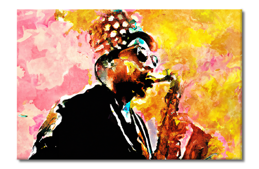 Saxophone Player, Portraits, Digital Art, Canvas Print, High Quality Image, For Home Decor & Interior Design