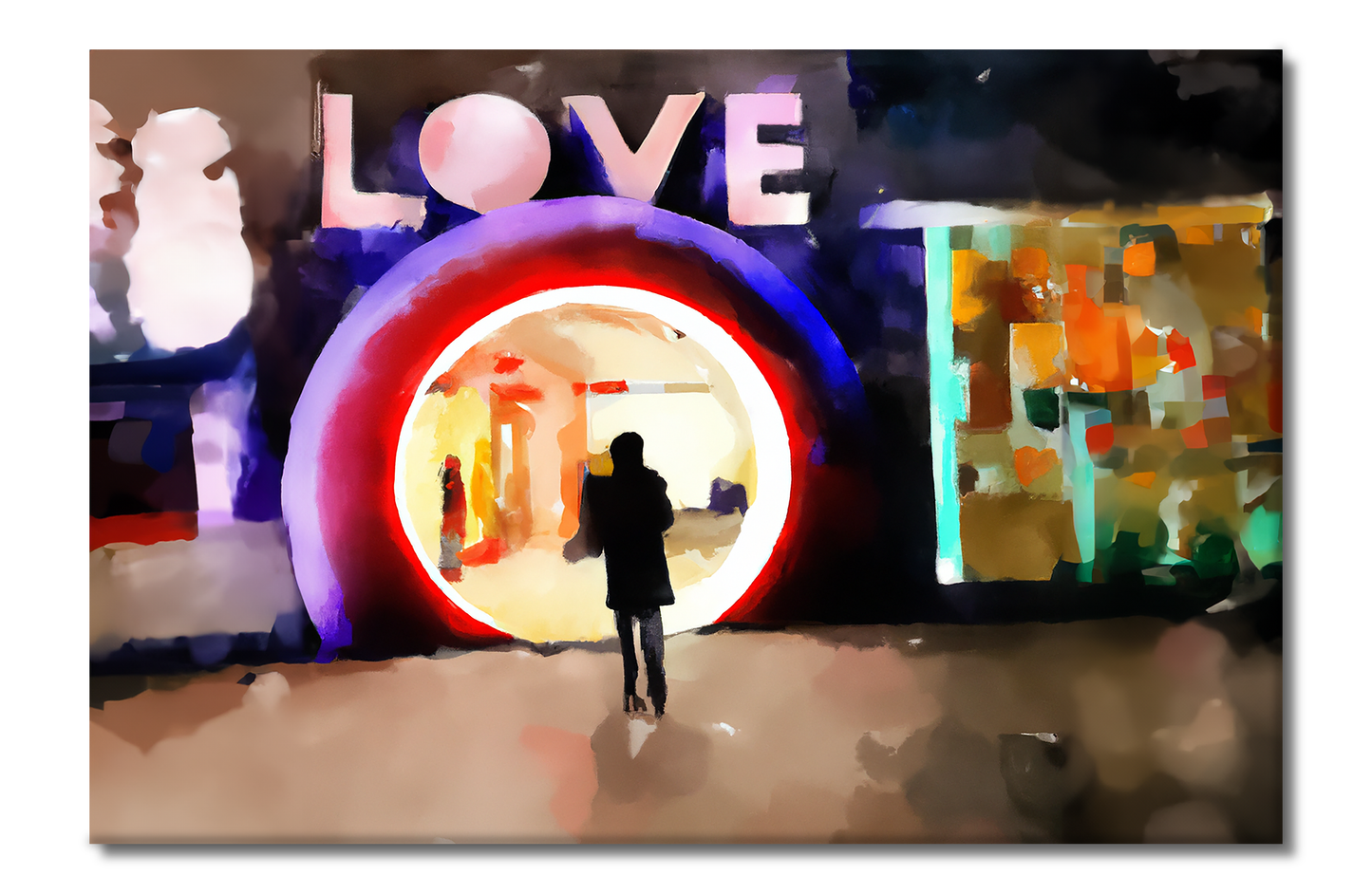 Neon Love Series, Digital Art, Canvas Print, High Quality Image, For Home Decor & Interior Design