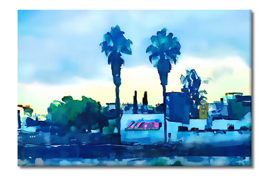 LA Freeways, Urban Vibes, Digital Art, Canvas Print, High Quality Image, For Home Decor & Interior Design