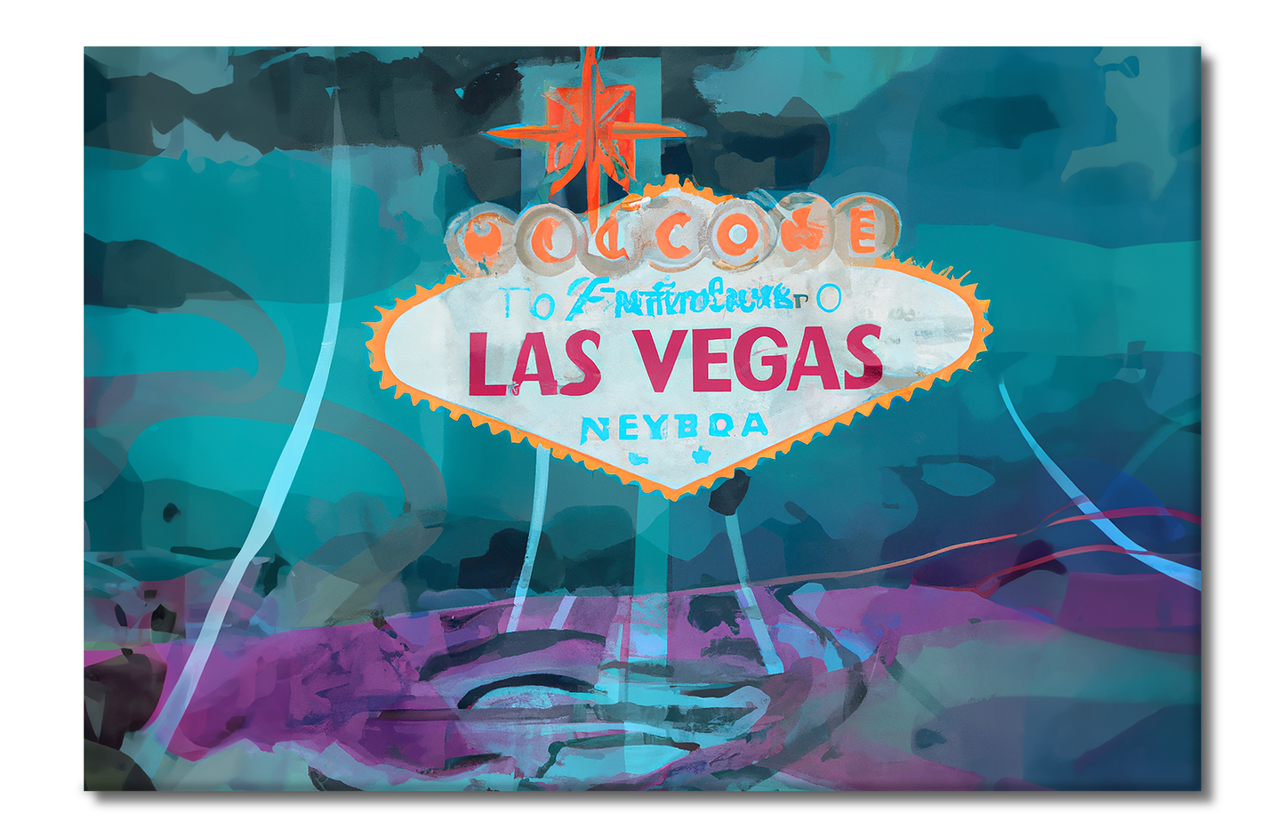 Vegas, Urban Vibes, Digital Art, Canvas Print, High Quality Image, For Home Decor & Interior Design