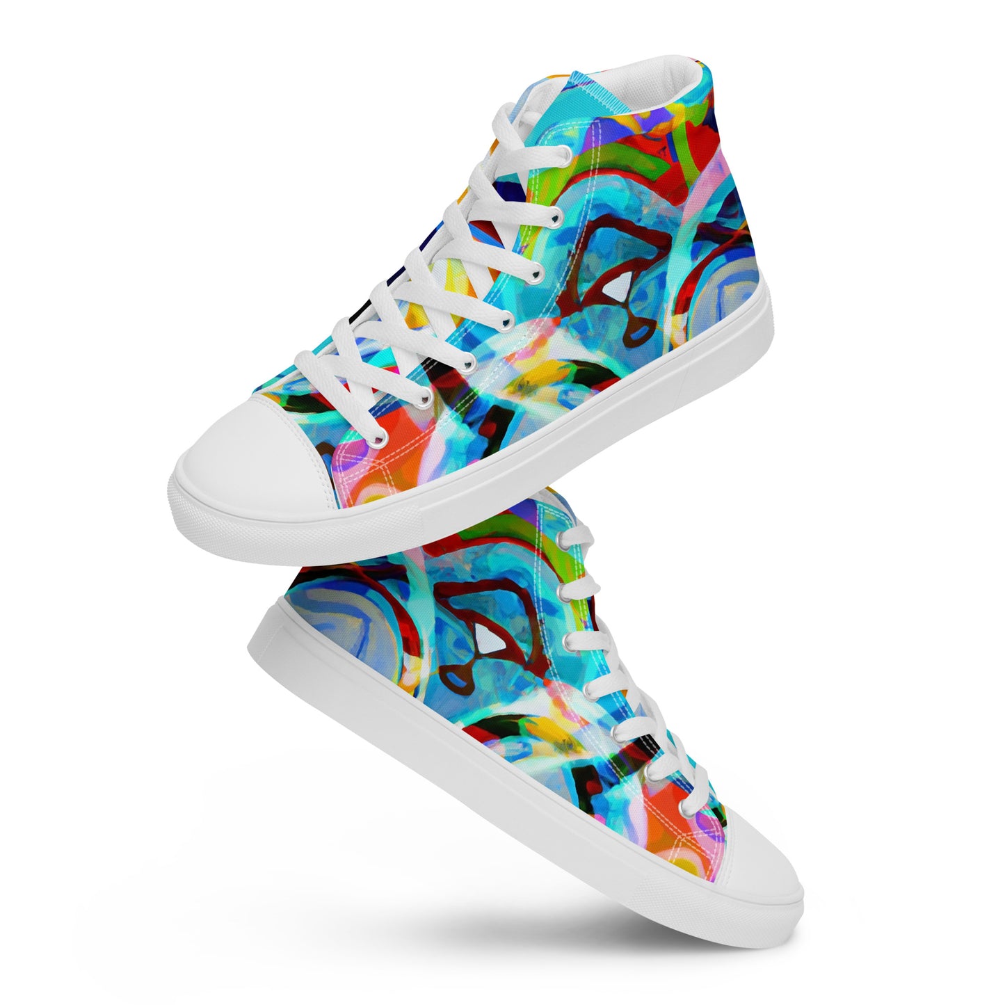 Mouse Abstract Women’s High Top Canvas Shoes