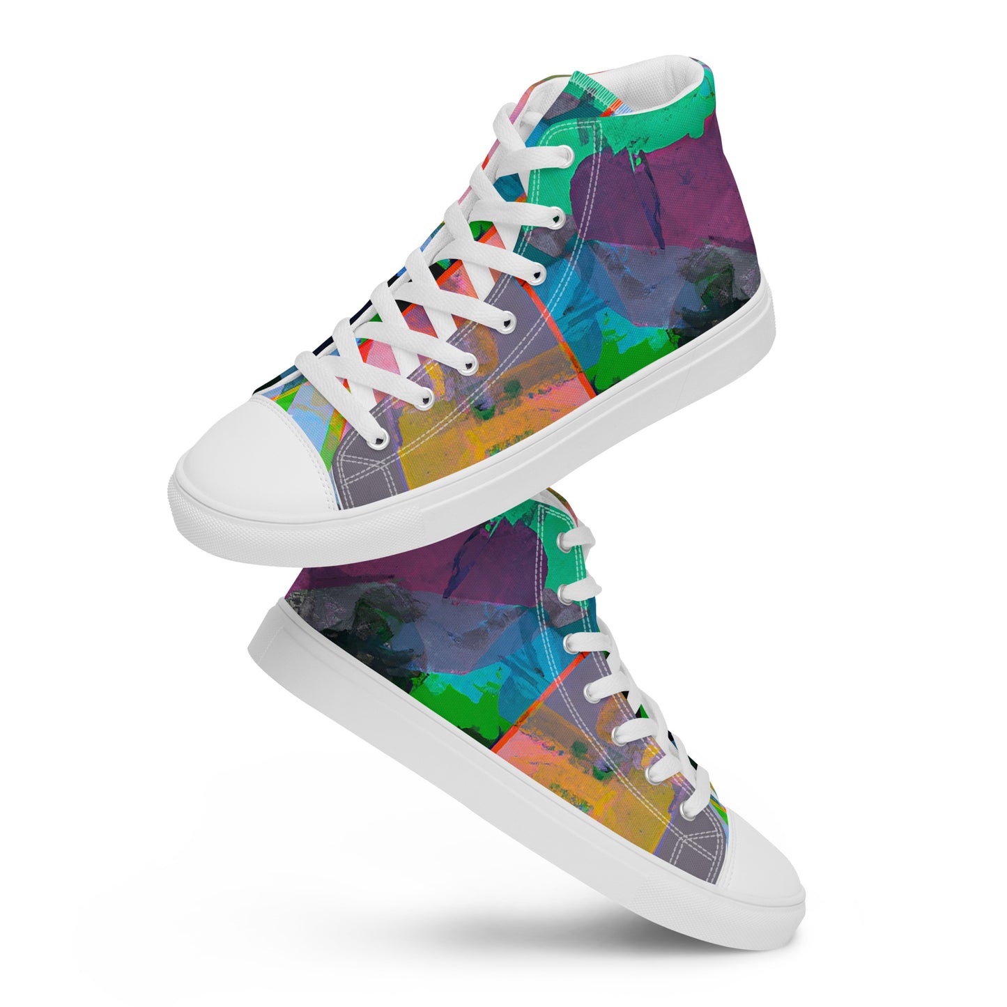 Abstracts Women’s High Top Canvas Shoes