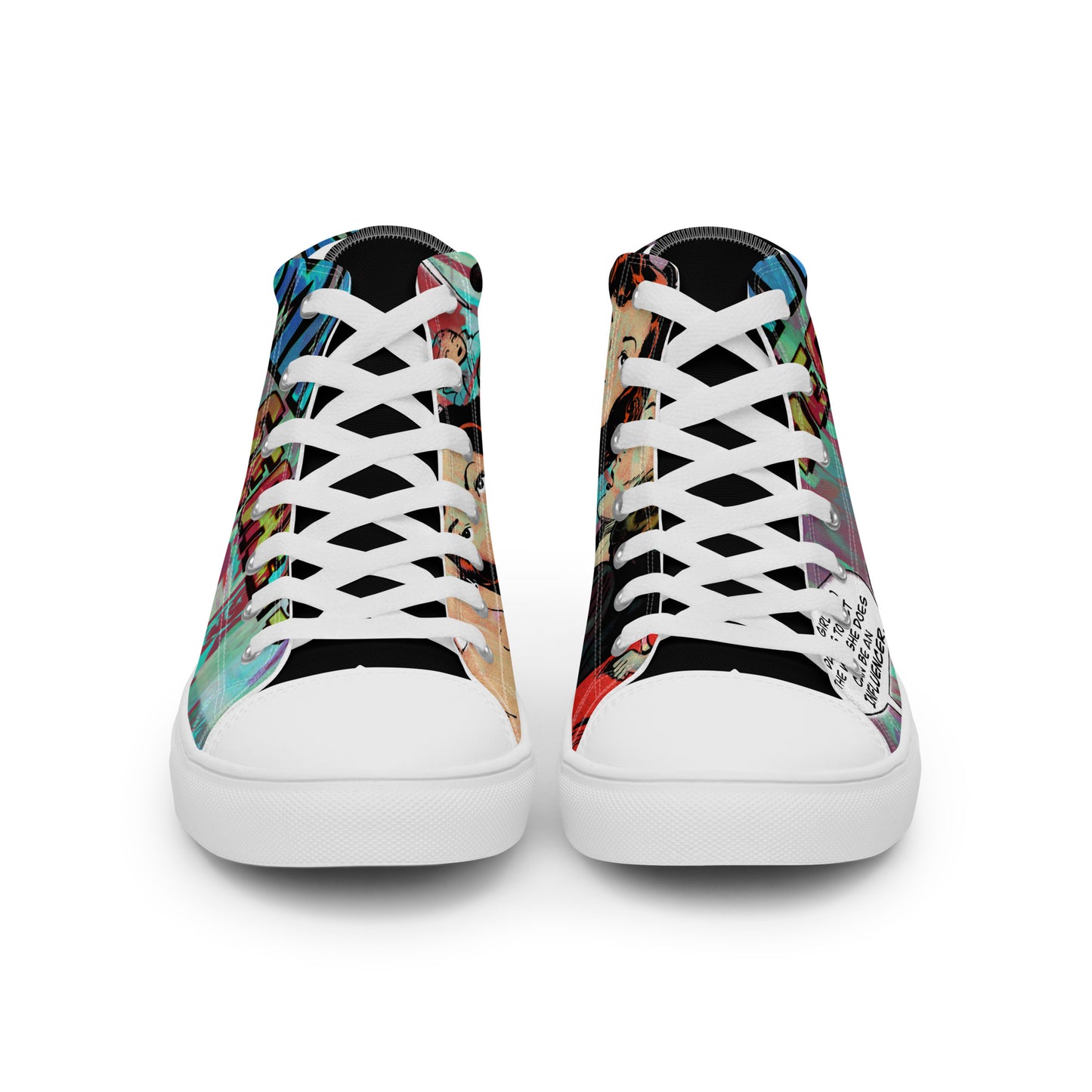 Influencer Retro Art Women’s High Top Canvas Shoes