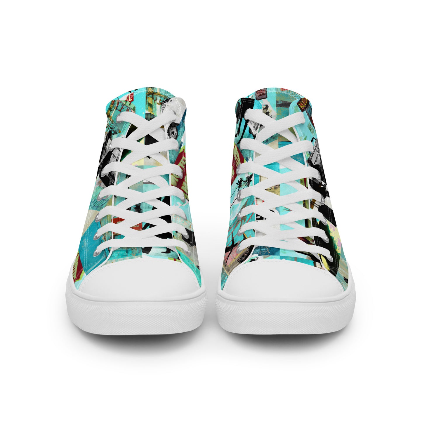 Route 66, Original Art, Retro, Women’s High Top Canvas Shoes