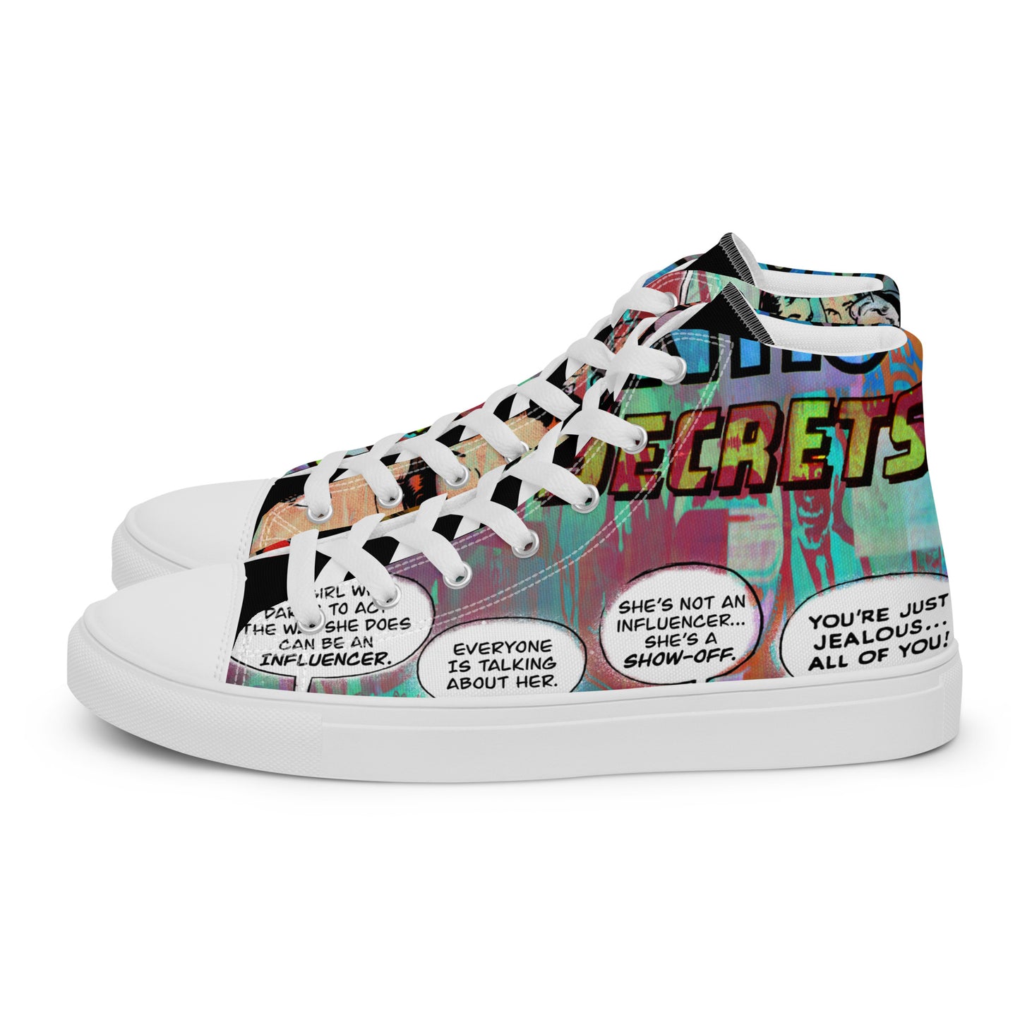 Influencer Retro Art Women’s High Top Canvas Shoes