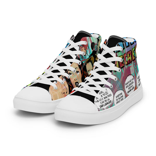 Influencer Retro Art Women’s High Top Canvas Shoes