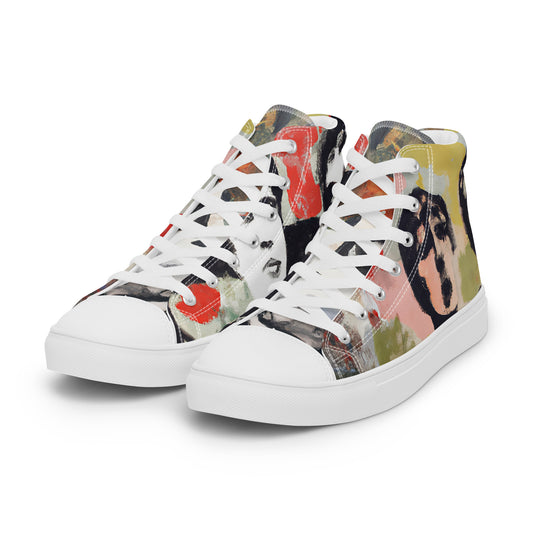 Portraits, Original Art, Women’s High Top Canvas Shoes