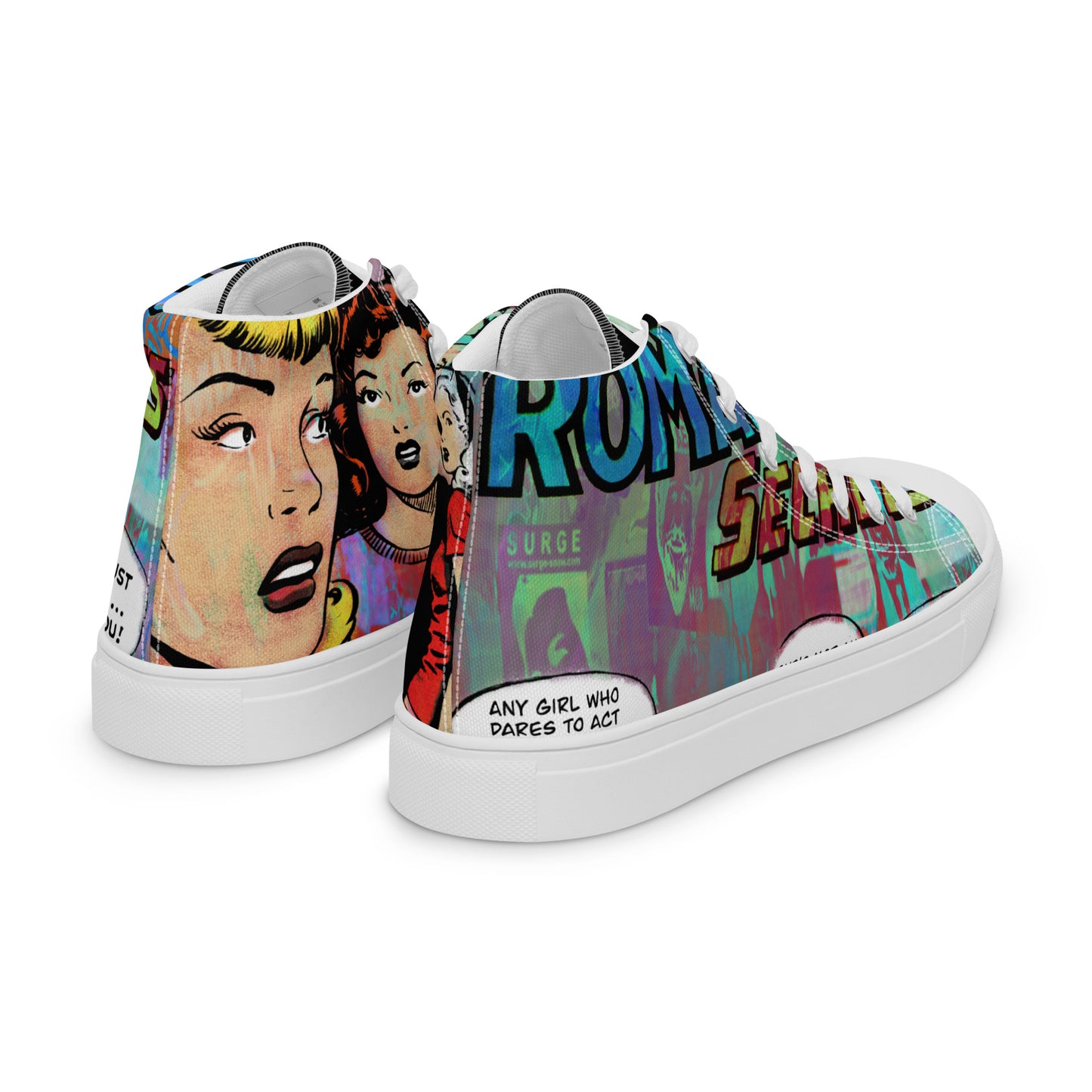 Influencer Retro Art Women’s High Top Canvas Shoes