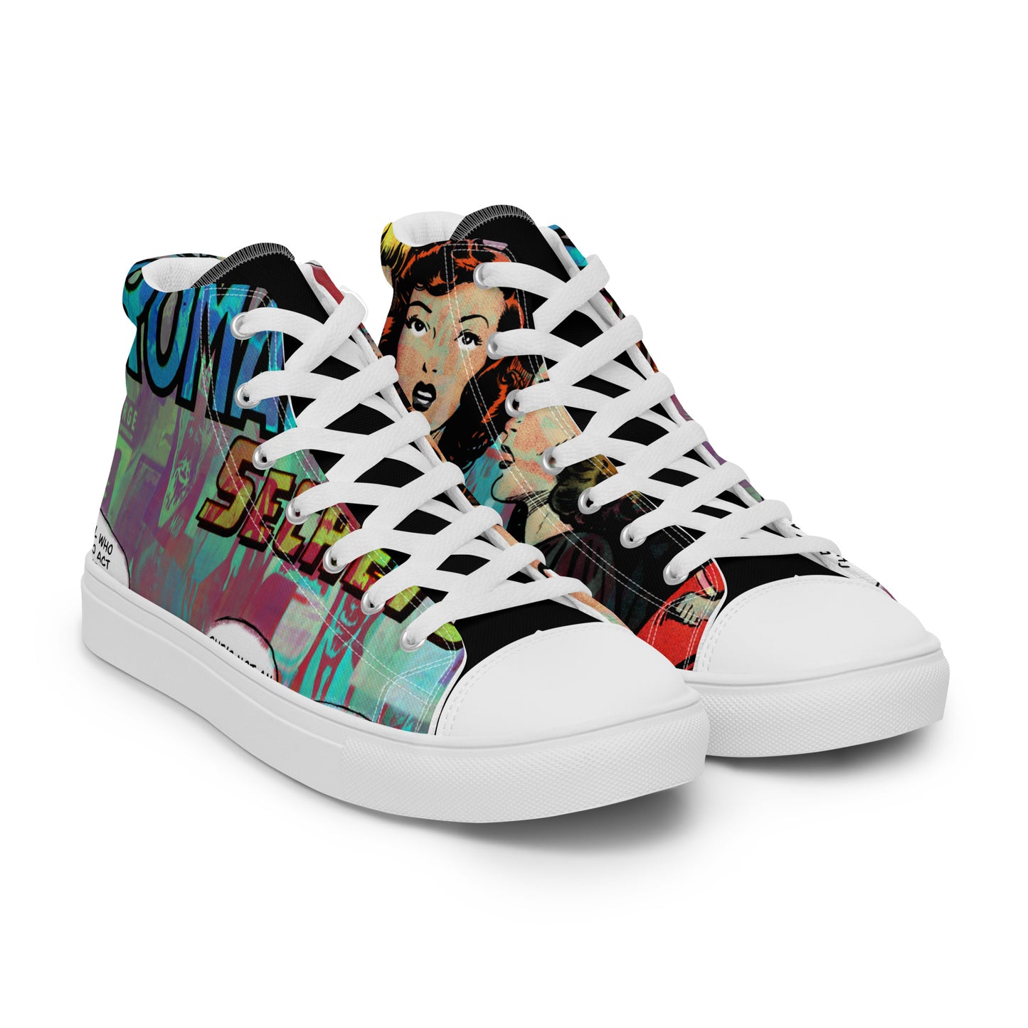 Influencer Retro Art Women’s High Top Canvas Shoes