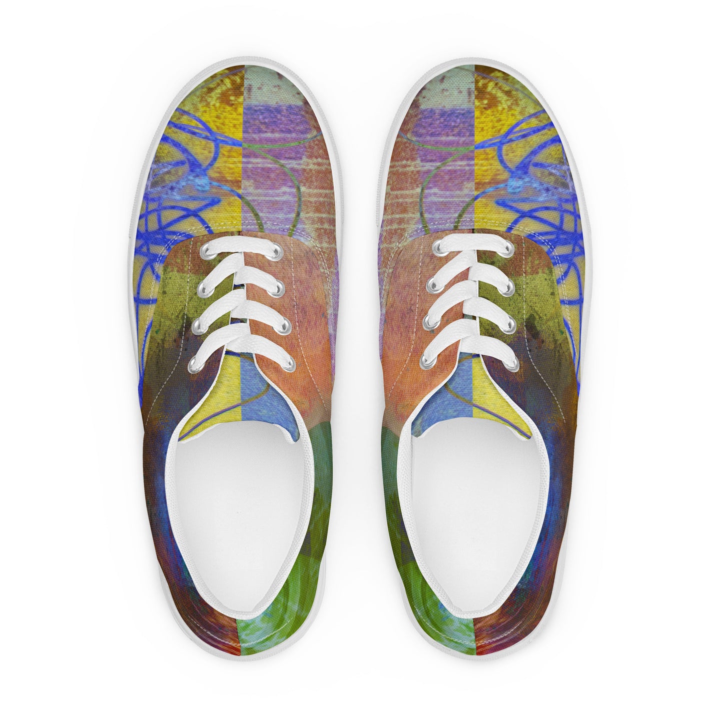 Dreamcatchers, Original Art, Women’s Lace-Up Canvas Shoes