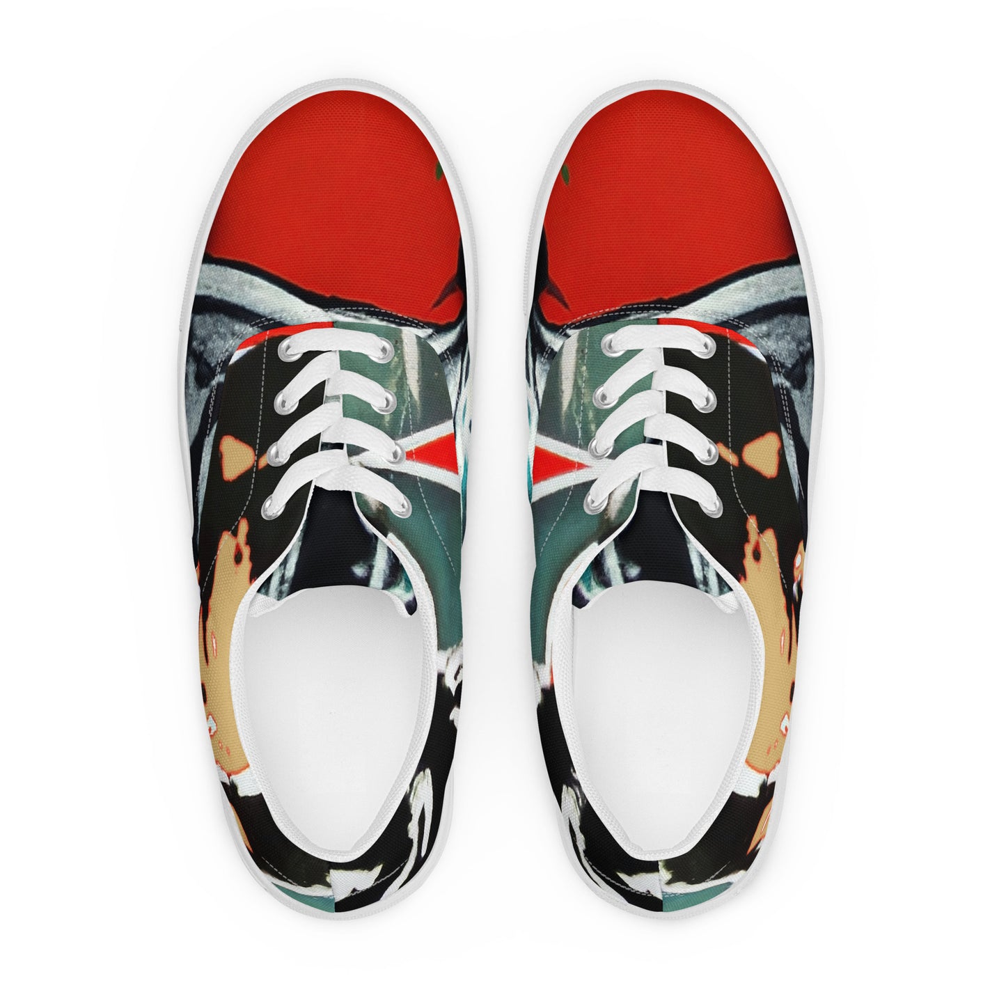 Portraits, Original Art, Women’s Lace-Up Canvas Shoes