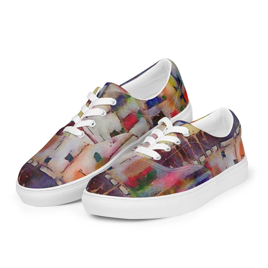 Abstracts, Women’s Lace-Up Canvas Shoes