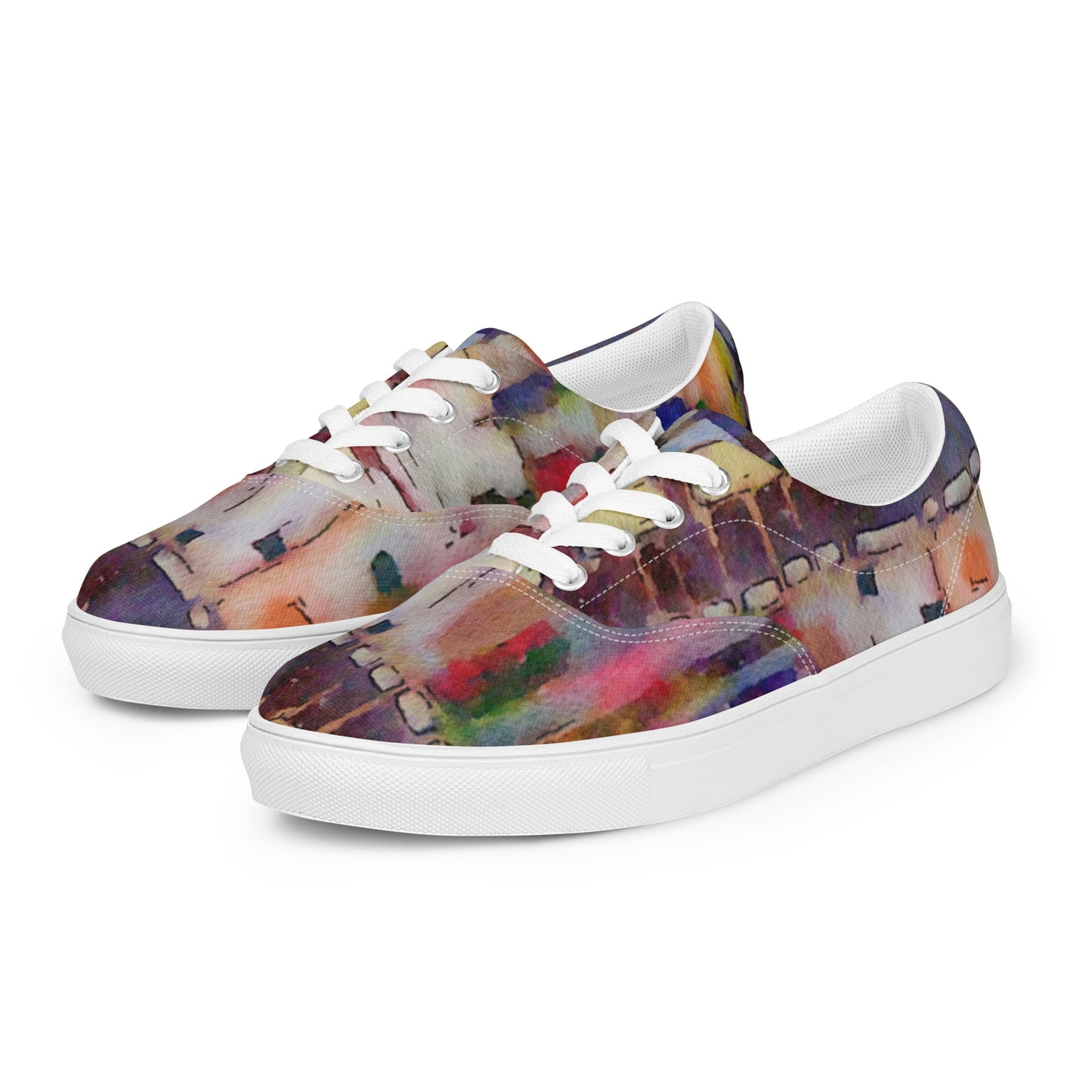 Abstracts, Women’s Lace-Up Canvas Shoes