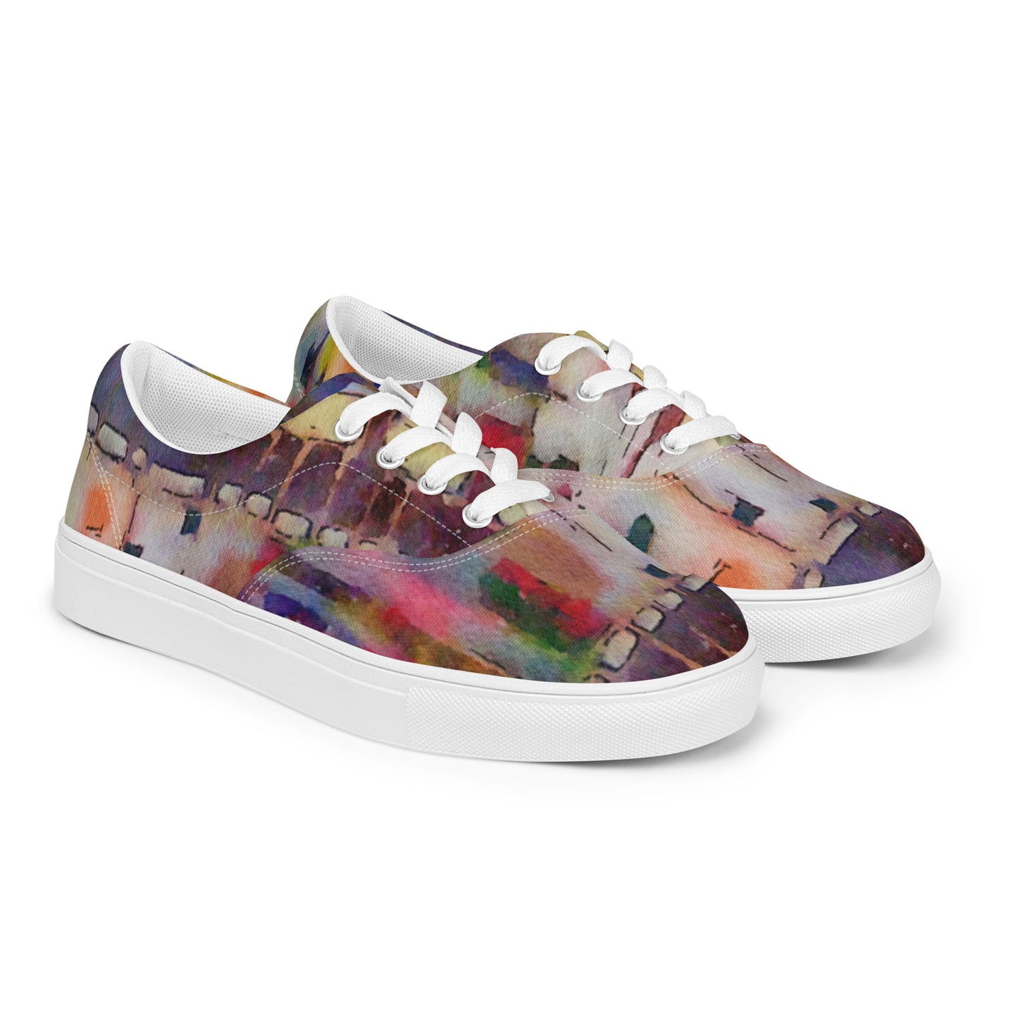 Abstracts, Women’s Lace-Up Canvas Shoes