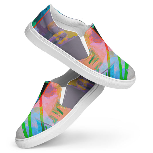 Abstract, Original Art, Women’s Slip On Canvas Shoes
