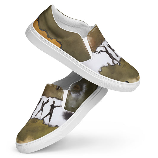 Origins, Abstract Art, Women’s Slip On Canvas Shoes