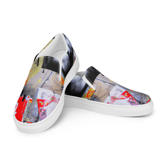 Abstract, Original Art, Women’s Slip On Canvas Shoes