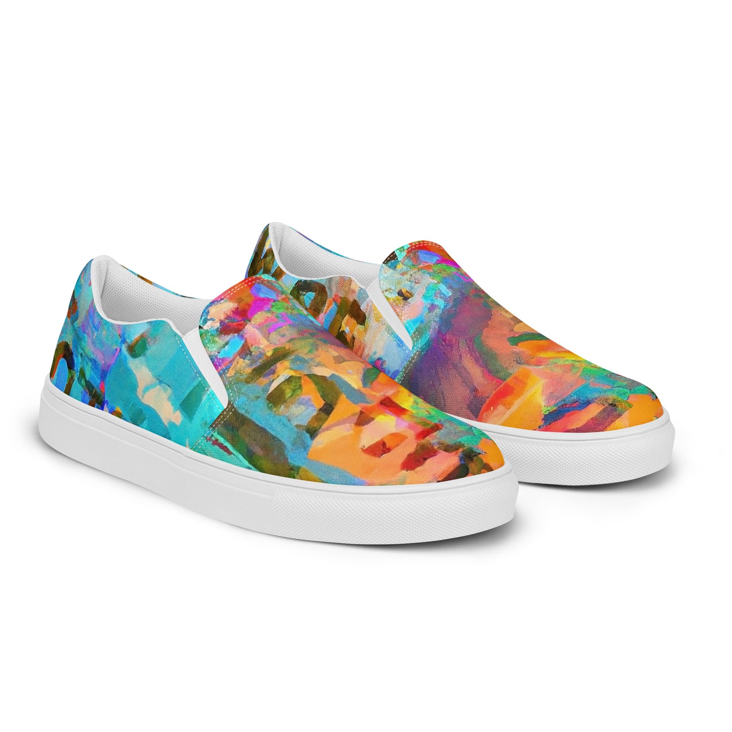 Abstract, Original Art, Women’s Slip On Canvas Shoes