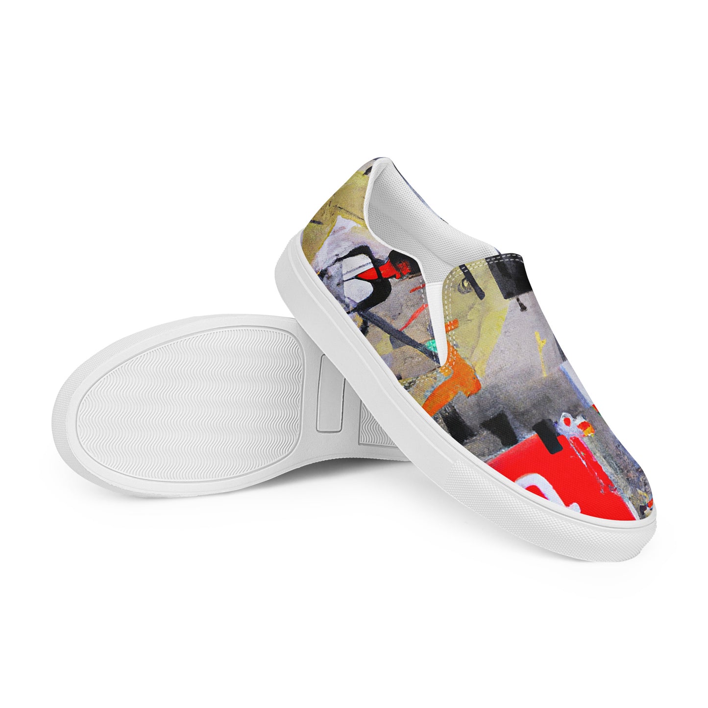 Abstract, Original Art, Women’s Slip On Canvas Shoes